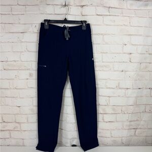 Figs Yola Skinny Scrub Pants Navy  Medical Uniform Size XS Nurse